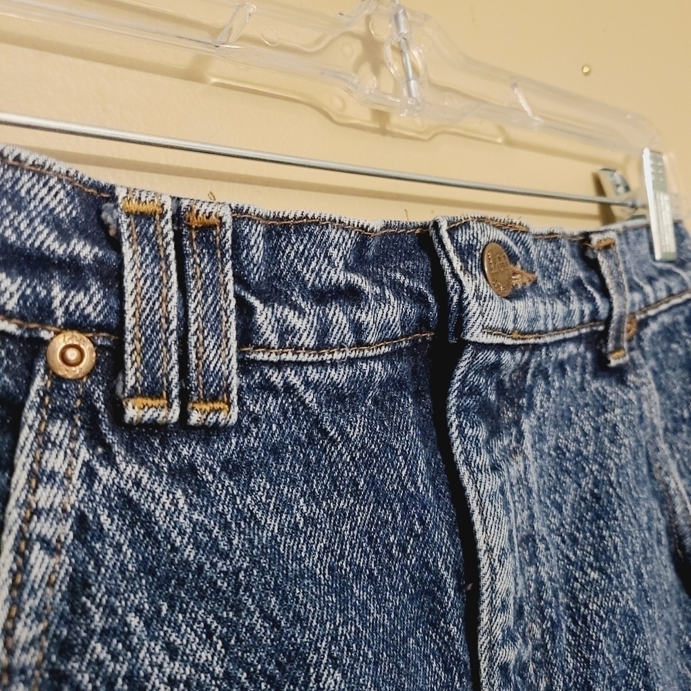 Lee Riders | Women's Vintage Acid Washed Denim Pencil Skirt (Size 12 Petite) - Picture 6 of 12